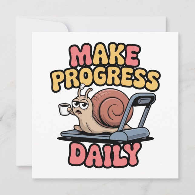 Make Progress Daily Invitation (Front)