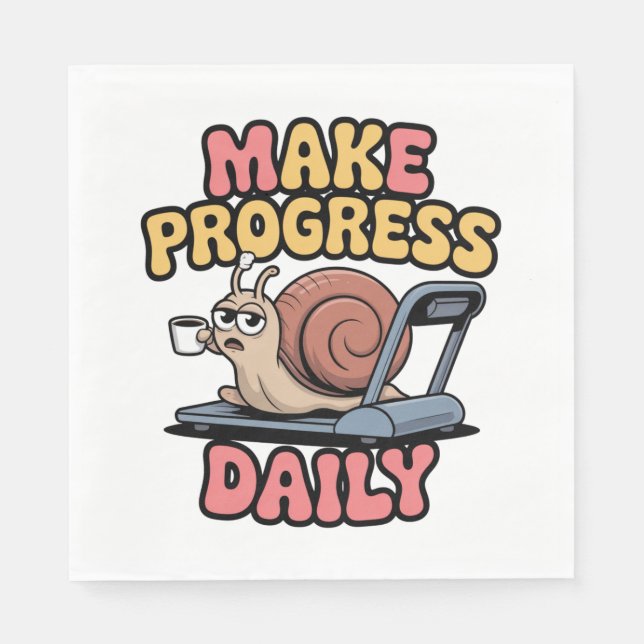 Make Progress Daily Napkin (Front)