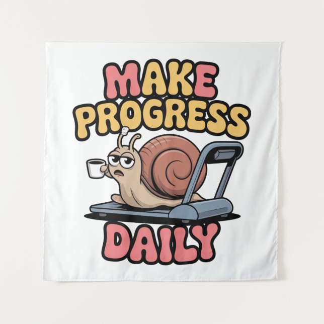 Make Progress Daily Tapestry (Front)