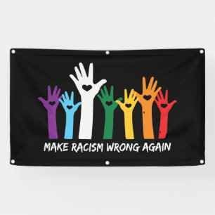 Make Racism Wrong Heart Hands Banner