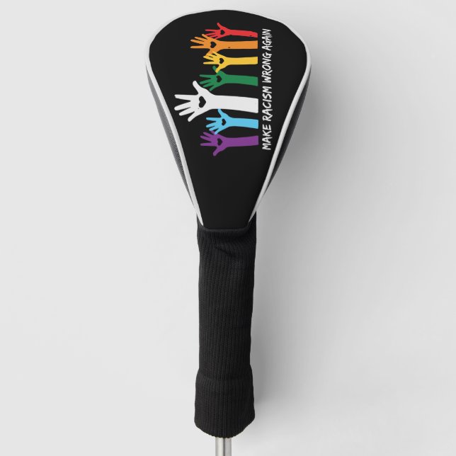 Make Racism Wrong Heart Hands  Golf Head Cover (Front)