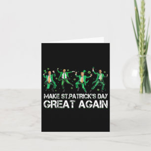 Make Saint Patrick's Day Great Again Usa Flag Funn Card