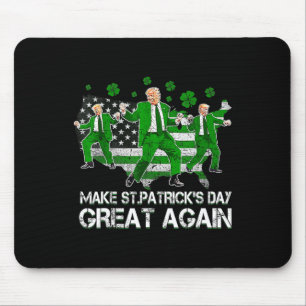 Make Saint Patrick's Day Great Again Usa Flag Funn Mouse Pad