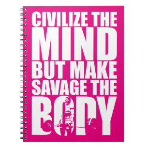 Make Savage The Body, Women's Workout Motivational Spiral Notebook