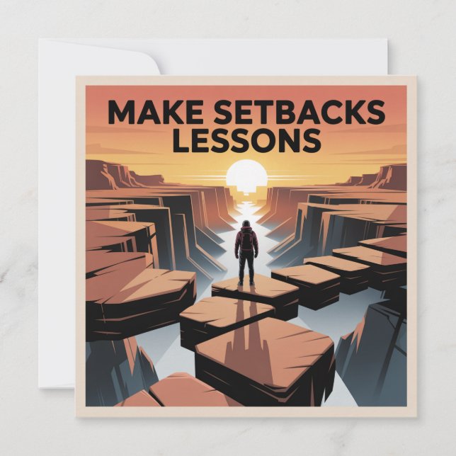 Make Setbacks Lessons Invitation (Front)