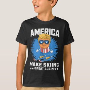 Make skiing great again - funny donald trump ski T-Shirt