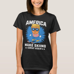 Make skiing great again - funny donald trump ski T-Shirt