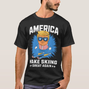 Make skiing great again - funny donald trump ski T-Shirt