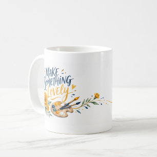 Make Something Lovely Brush Script Mug