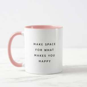 Make Space Modern Funny Two-Tone Mug