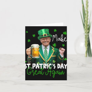 Make St Patricks Day Great Again American Shamrock Card