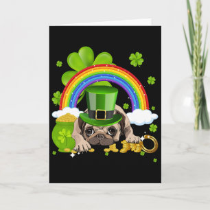 Make St Patricks Day Great Again Funny Pug Men Wom Card