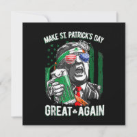 Make St Patrick's Day Great Again Funny Trump