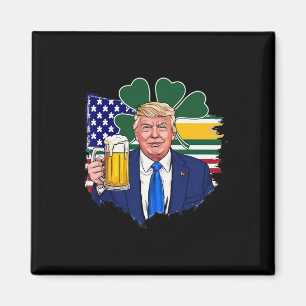 Make St Patrick's Day Great Again Funny Trump Iris Magnet