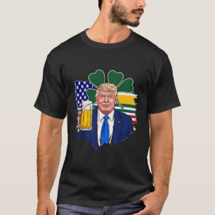 Make St Patrick's Day Great Again Funny Trump Iris T-Shirt