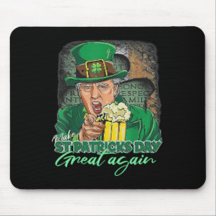 Make St Patricks Day Great Again Funny Trump Men W Mouse Pad
