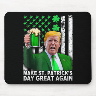 Make St Patricks Day Great Again Funny Trump Men W Mouse Pad