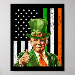Make St Patricks Day Great Again Funny Trump Men W Poster