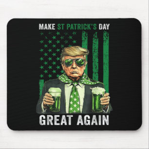 Make St Patricks Day Great Again Funny Trump Mens Mouse Pad