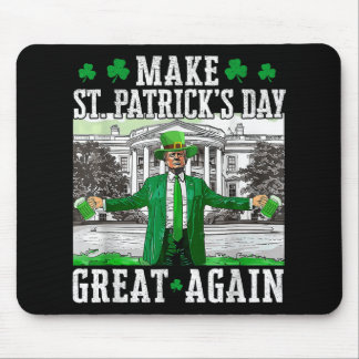 Make St. Patricks Day Great Again Funny Trump Mouse Pad
