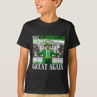 Make St. Patricks Day Great Again Funny Trump T-Shirt