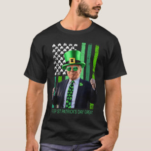 Make St Patricks Day Great Again Irish American Fl T-Shirt
