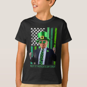 Make St Patricks Day Great Again Irish American Fl T-Shirt