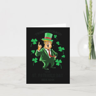 Make St Patrick's Day Great Again Lucky Trump Funn Card