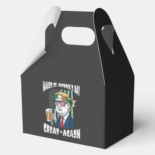 Make St Patricks Day Great Again Saint Paddys Favour Box (Front)