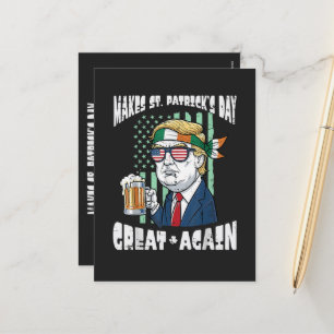 Make St Patricks Day Great Again Saint Paddys Holiday Postcard