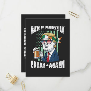 Make St Patricks Day Great Again Saint Paddys Invitation Postcard