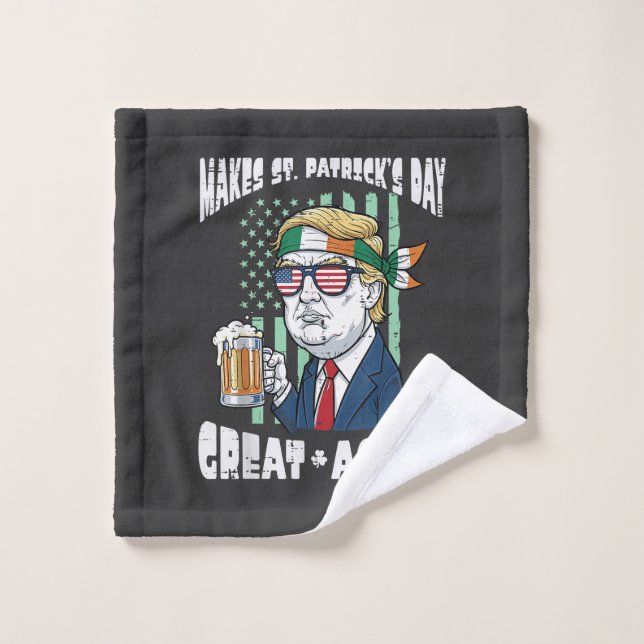 Make St Patricks Day Great Again Saint Paddys Wash Cloth (Wash Cloth)