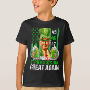 Make St Patricks Day Great Again Shamrock Trump Am T-Shirt