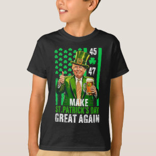 Make St Patricks Day Great Again Shamrock Trump Am T-Shirt