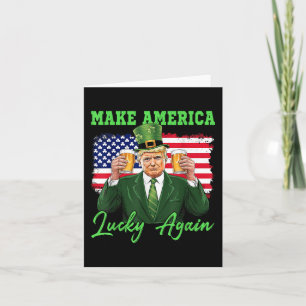 Make St Patricks Day Great Again Shamrock Trump Fl Card