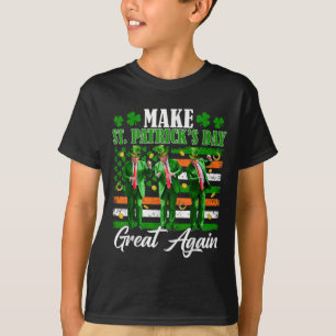 Make St Patricks Day Great Again Trump Dancing Usa T-Shirt