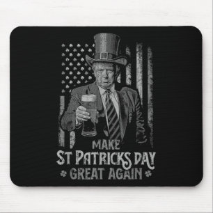 Make St Patricks Day Great Again Trump Shamrock _2 Mouse Pad