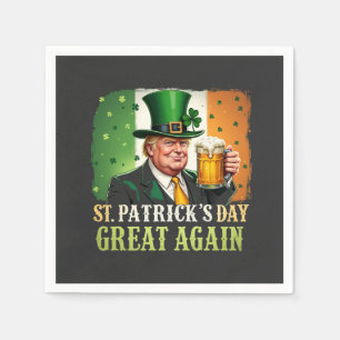 Make St. Patrick's Great Again Trump Irish Napkin