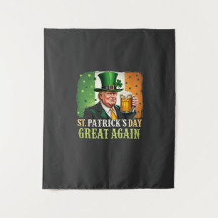 Make St. Patrick's Great Again Trump Irish Tapestry