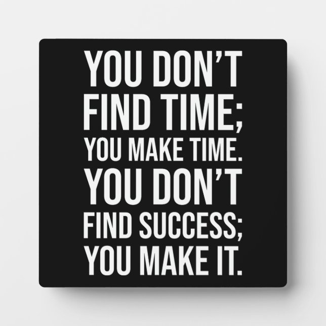 Make Success - Hustle Grind Motivational Plaque (Front)