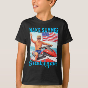 Make Summer Great Again Trump Beach Lake Cruise Po T-Shirt