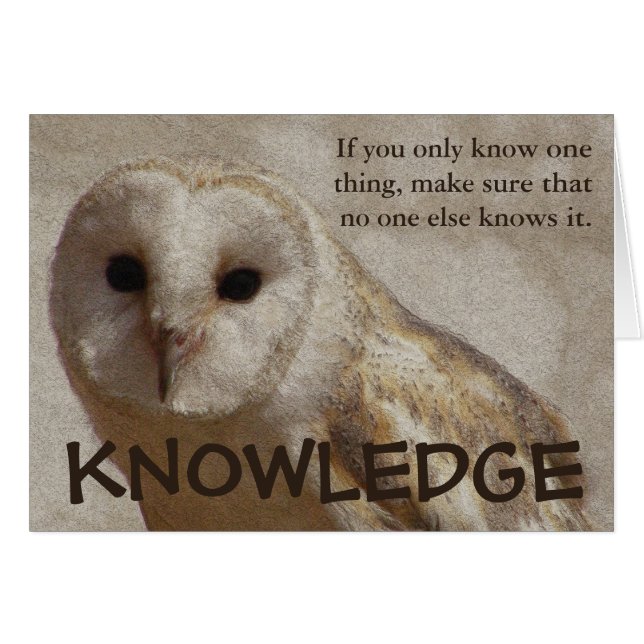 Make sure that only you have the knowledge (Front Horizontal)