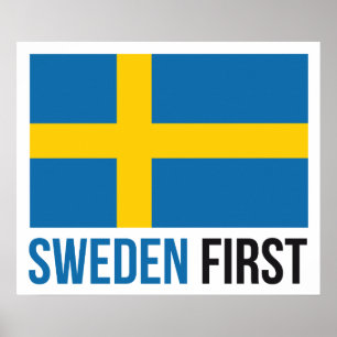 Make Sweden Great Again #MSGA Swedish Flag poster