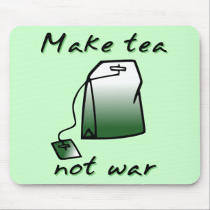 Make Tea Not War Funny Mousepad Mouse Pad Humour