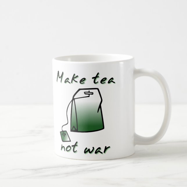 Make Tea Not War Funny Mug Humour (Right)