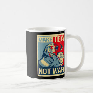 Make Tea Not War. Tealover Japanese Buddha Herbal Coffee Mug