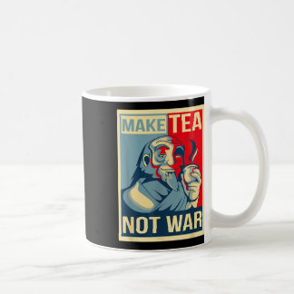 Make Tea Not War. Tealover Japanese Buddha Herbal  Coffee Mug
