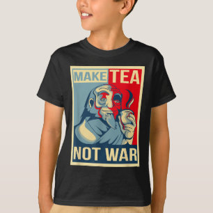 Make Tea Not War. Tealover Japanese Buddha Herbal T-Shirt