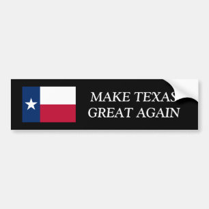 MAKE TEXAS GREAT AGAIN funny car bumper stickers
