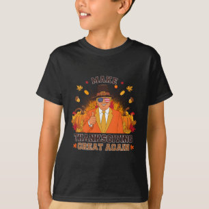 Make Thanksgiving Great Again Funny Autumn Fall Le T-Shirt